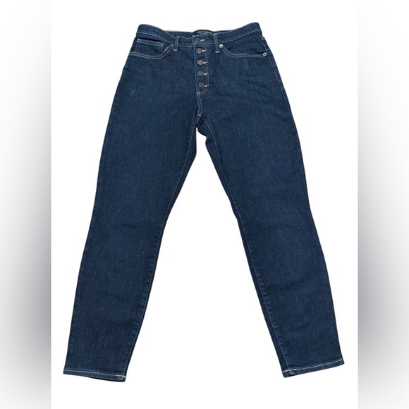 Lucky Brand, Bridgette High Rise Skinny Jeans, Size 10/30 Ankle, Darik Blue - Picture 4 of 12